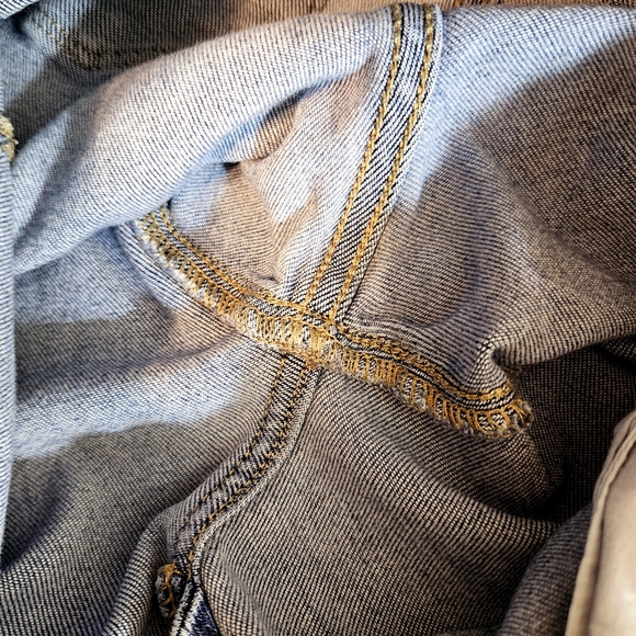 Kancan High Rise Flare Jeans Womens 27 7 Blue Denim Dark Wash Stretchy Boho Chic - Picture 12 of 15